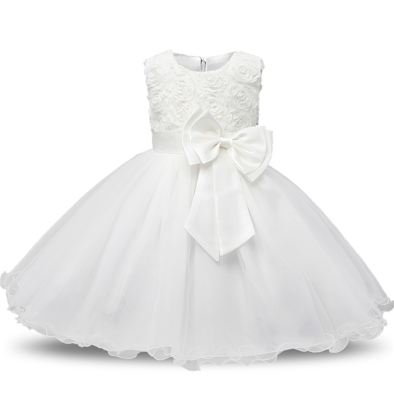 Lace Flower Girl Dresses Bow Detail